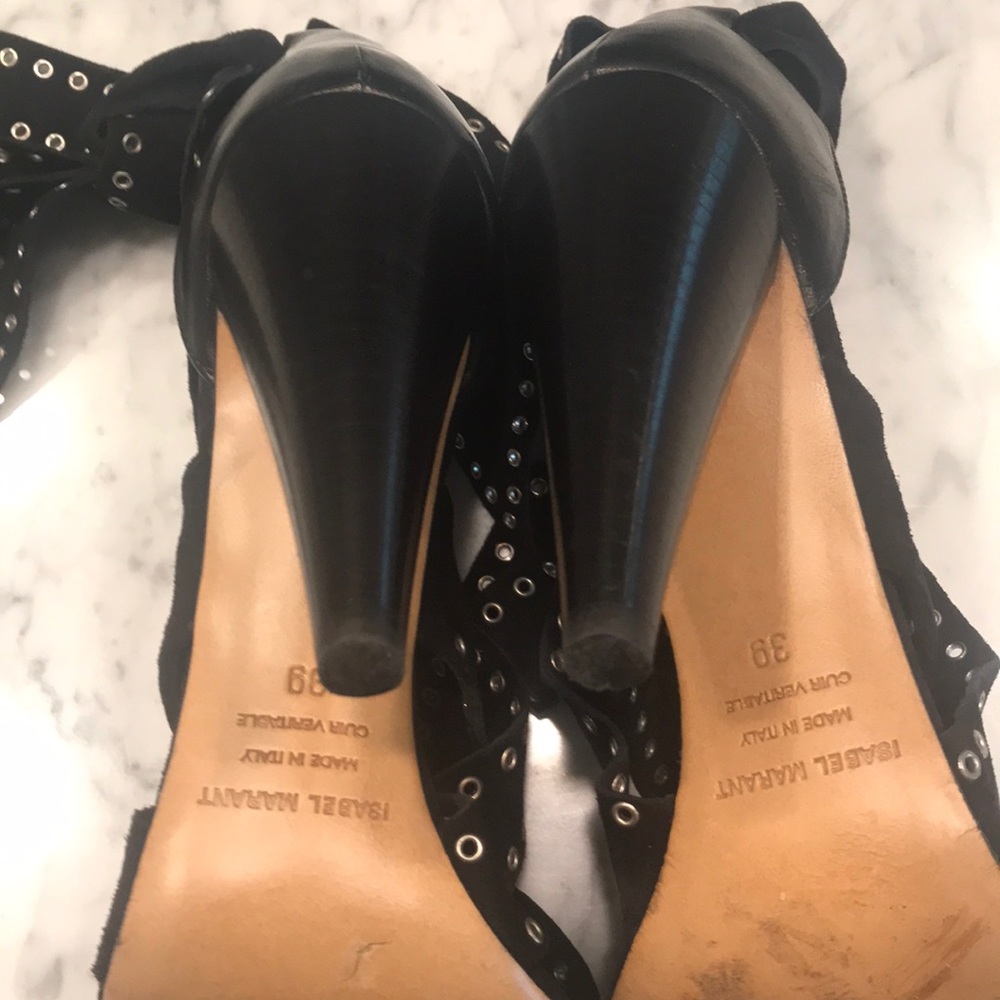 Isabel Marant Anaid Suede Gromet Sandals - Picture 7 of 7